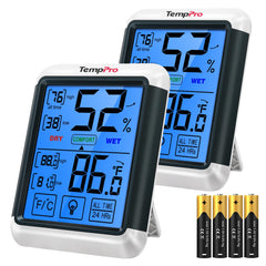 TempPro TempAir front display showing large digits and comfort icon for quick readings