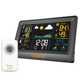 Temtop W100 Lite front display showing temperature and forecast, easy monitoring benefit