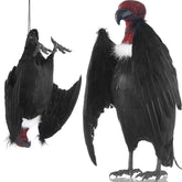 Tenceur front view hanging vulture showing lifelike silhouette and outdoor deterrent benefit