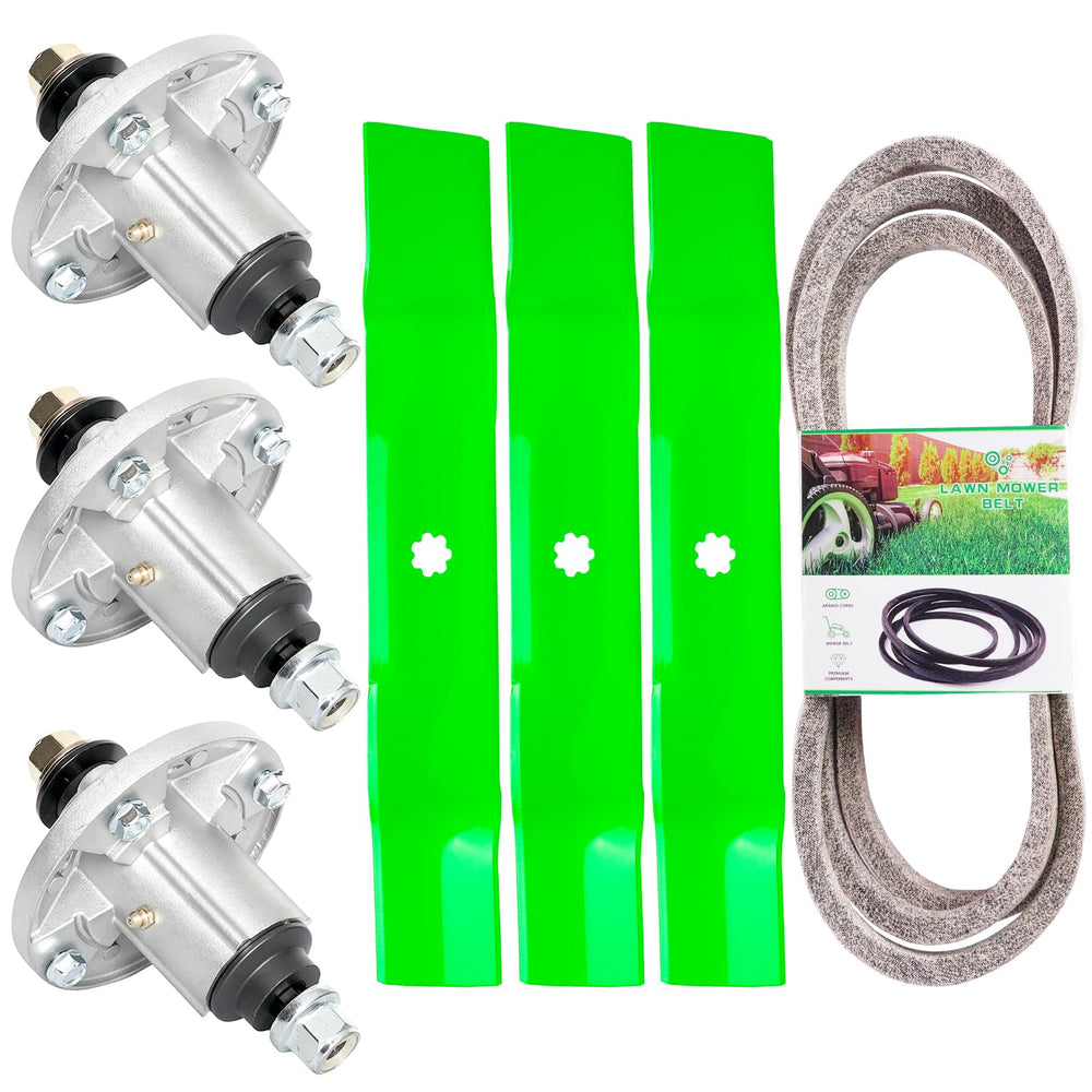 TENGMUJX front packaging showing full 48-inch deck rebuild kit and benefits
