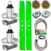 TENGMUJX front packaging showing full 42-inch deck rebuild kit and included parts benefits