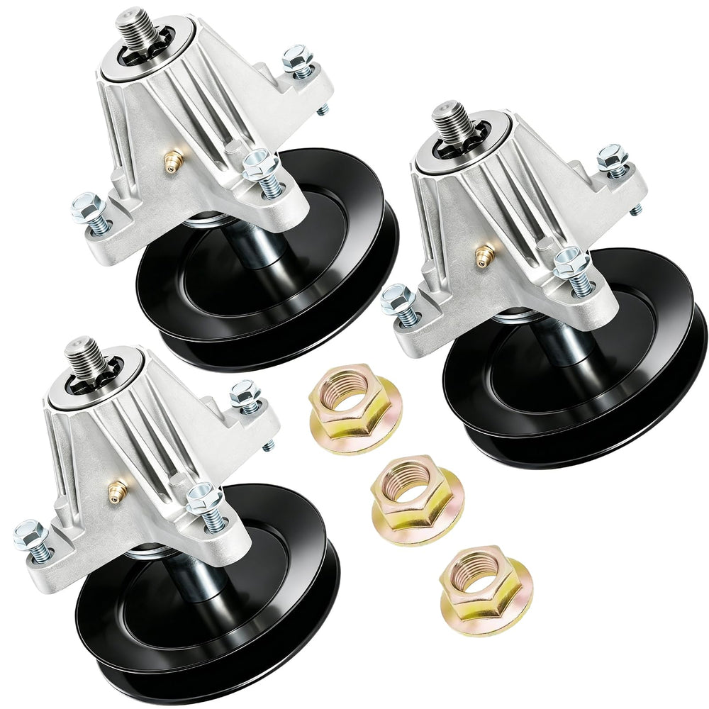 TENGMUJX front view of three spindle assemblies showing fit and symmetry benefits
