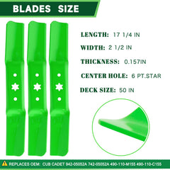 TENGMUJX blade detail image highlighting cutting edge and improved mowing benefit