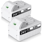 TenHutt front view of 2-pack 24V 6.0Ah batteries showing form and fit benefit