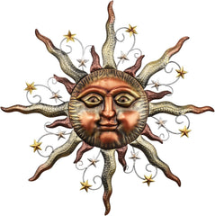 TERESA'S COLLECTIONS bronze sun front view showing warm focal accent