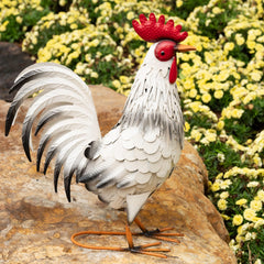 TERESA'S COLLECTIONS rooster side profile highlighting lifelike stance and decorative detail