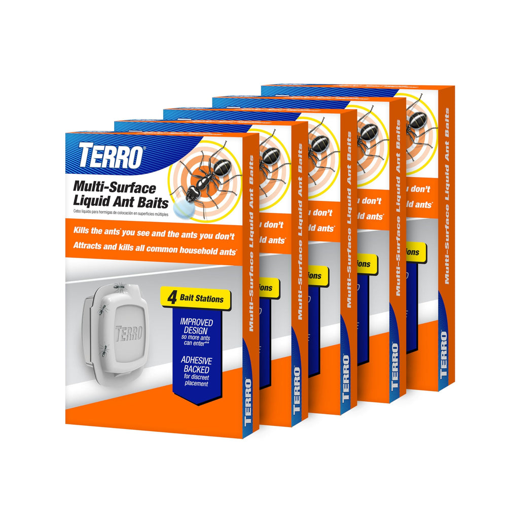 TERRO front packaging showing five-pack and bait count for easy selection