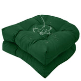 TESICA dark green front view showing tufted cushion and neat finish for upgraded comfort