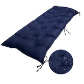 TESICA front view of navy bench cushion showing comfortable padding and outdoor style