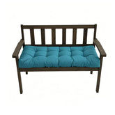 TESICA teal bench cushion front view showing comfy padded seating