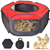 Tetuga front view of assembled brooder showing containment and visibility benefit