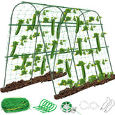 Tetutor front view of assembled U-shaped trellis showing tidy garden support and space savings