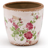 Teweiqi front view of vintage ceramic planter showing floral design and shape, elegant display benefit