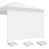 TGEHAP front view of white sidewall panels showing full coverage and easy setup