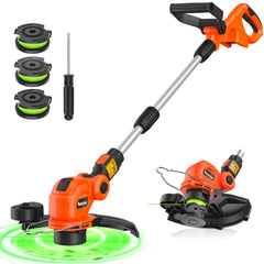 ThagBrco front view of cordless trimmer showing compact design and compatibility benefits