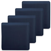 Thankyall front view of four navy blue covers showing neat fit and protection