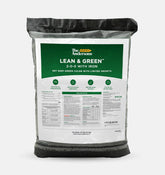 The Andersons Lean & Green 18 lb bag front view showing packaging and coverage benefit