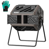 THE GROW'ING front view brown tumbler showing compact footprint and easy access