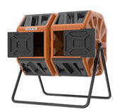 THE GROW'ING front view showing dual 53-gallon drums and compact footprint benefit