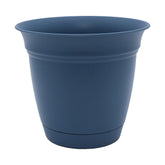 The HC Companies planter front view showing slate blue finish and modern shape for styling