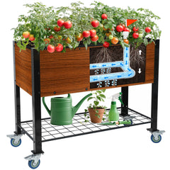 The Home Cult front view of raised bed showing compact, elevated planter benefit