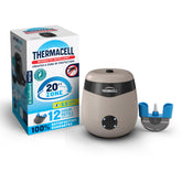 Thermacell front view showing compact repeller and sleek housing for easy outdoor protection