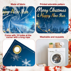 THISFIND installed banner night view highlighting visible holiday signage