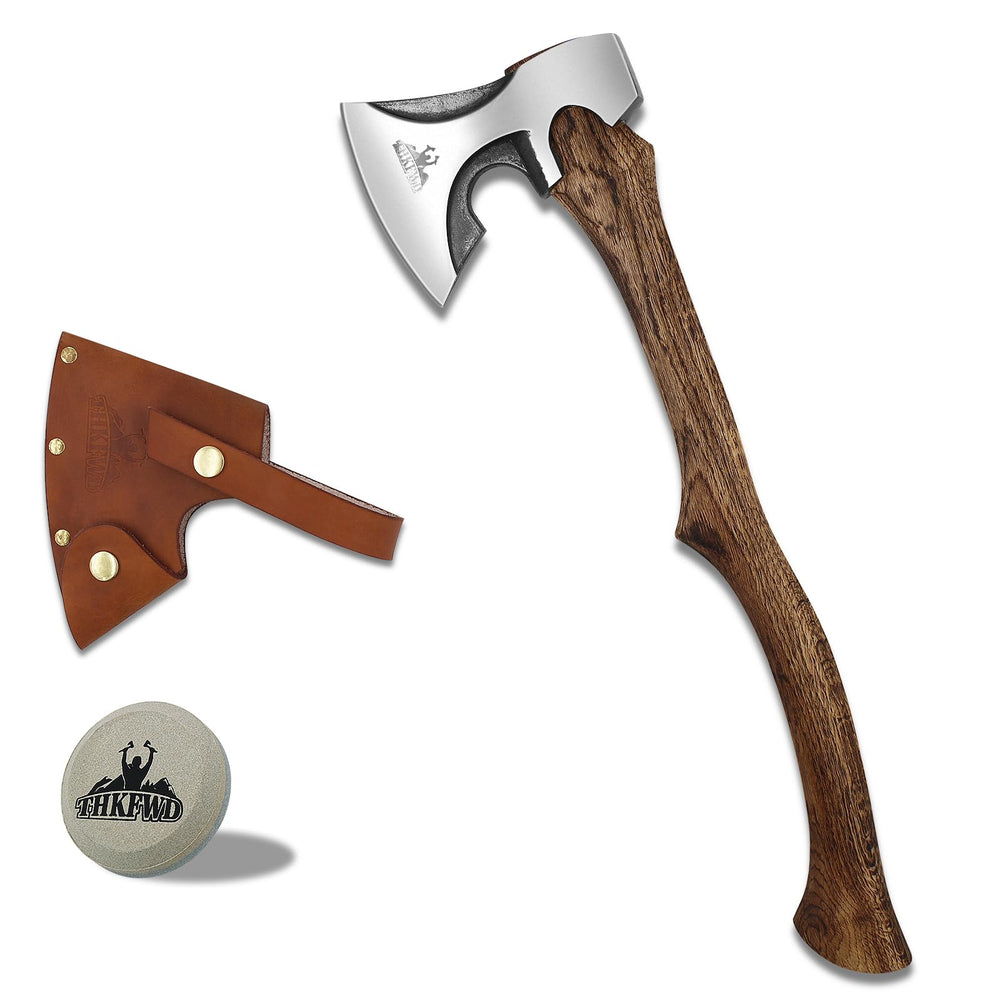 THKFWD hatchet front view showing full axe and balance benefit
