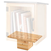Threehoney front view of mount supporting a library, shows secure stable base