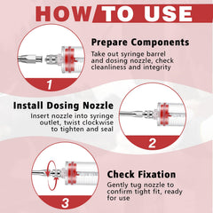 Threlaco chrome-plated dispensing head highlighting reach and durability benefit
