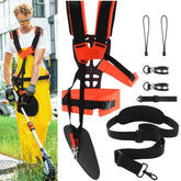 Threlaco harness front view showing padded support and balanced load distribution