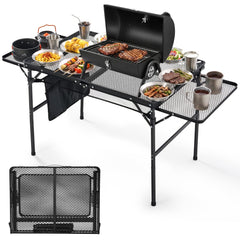 THTYBROS folded table compact for easy transport and storage