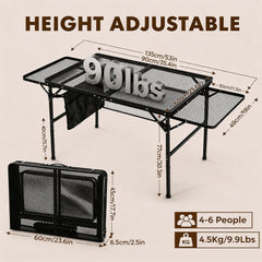 THTYBROS expanded tabletop showing two wing panels for extra workspace