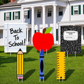 Thyle front package display showing all six colorful signs for welcome impact