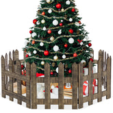 Thyle brown picket fence front view showing classic holiday barrier benefit