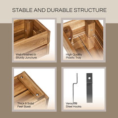 THYOI removable plastic tray detail protecting wood and preventing leaks
