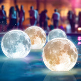TIALLY floating pool lights front view showing four moon balls creating ambiance