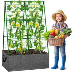 Tidponra trellis front view showing sturdy frame and net benefiting plant support