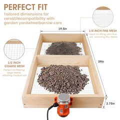 TIEBOLA close-up of wooden divider and two mesh sizes, prevents mixing and simplifies switching