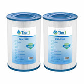 Tier1 front view of 2-pack replacement filter showing packaging and fit benefit