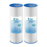 Tier1 front view of two replacement cartridges showing clear packaging and fit benefit