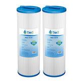 Tier1 front packaging showing two replacement spa filters and clear labeling for easy identification