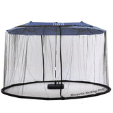 Tiimmgaal front view showing full black canopy coverage and insect protection