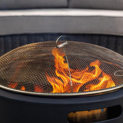 TIKI close-up of 304 stainless steel mesh highlighting durable ember containment