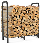 Tikimilor front view firewood rack showing compact durable storage benefit