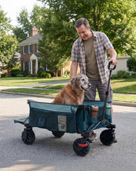 TIMBER RIDGE expanded wagon side view demonstrating roomy 26 inch width and cargo volume