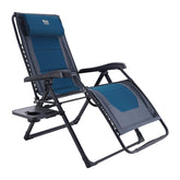TIMBER RIDGE front view of blue oversized chair showing full padded seat comfort