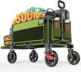 TIMBER RIDGE front view showing long wagon for hauling more gear