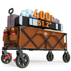 TIMBER RIDGE front view showing extended cargo area and organized gear for easier hauling