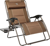 TIMBER RIDGE front view of oversized zero gravity chair showing broad seat for comfortable lounging